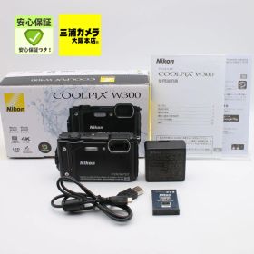 【極上品】 Nikon COOLPIX W300 ブラック 1605万画素 防水 耐寒 防塵 デジタルカメラ #089VV0645