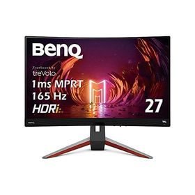 BenQ MOBIUZ EX2710R 湾曲ゲーミングモニター (27インチ/WQHD/湾曲1000R/165Hz 2.1ch treVoloスピーカー/VA/1ms/HDRi/HDR400/高機能スタンド/リモコ