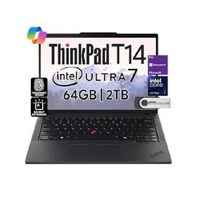 Lenovo ThinkPad T14 Gen 5 Business Laptop 14" FHD+ IPS, Intel Ultra 7 155U, 64GB DDR5 RAM, 2TB SSD, 5MP Webcam, Fingerprint, Backlit, Wi-Fi 6E, 2 Thun