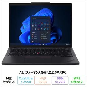 Lenovo ThinkPad T14 Gen 6 IAL ノートPC 21QCCTO1WW Windows11 Pro Office付 CoreUltra7 255H 32GB SSD512GB 14インチ 再生品Sランク