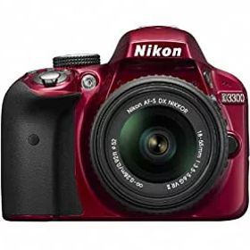 【中古】Nikon デジタル一眼レフカメラ D3300 18-55 VR IIレンズキット レッド D3300LKRD