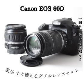 美品 ショット極少1400回 Canon EOS 60D ダブルズーム 一眼レフ