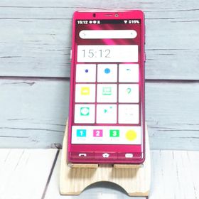 Softbank A001SH ワインレッド シンプルスマホ5 本体 白ロム SIMロック解除済み SIMフリー C480654