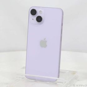 〔中古〕Apple(アップル) iPhone14 128GB パープル MPUY3J／A SIMフリー〔349-ud〕