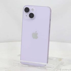 〔中古〕Apple(アップル) iPhone14 128GB パープル MPUY3J／A SIMフリー〔349-ud〕