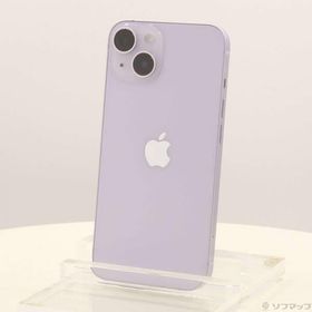 〔中古〕Apple(アップル) iPhone14 128GB パープル MPUY3J／A SIMフリー〔262-ud〕