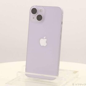 〔中古〕Apple(アップル) iPhone14 128GB パープル MPUY3J／A SIMフリー〔269-ud〕