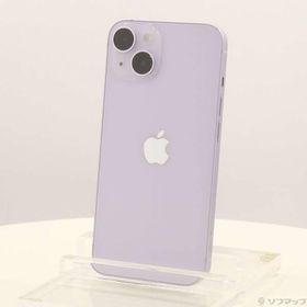 〔中古〕Apple(アップル) iPhone14 128GB パープル MPUY3J／A SIMフリー〔349-ud〕