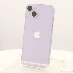 〔中古〕Apple(アップル) iPhone14 128GB パープル MPUY3J／A SIMフリー〔352-ud〕