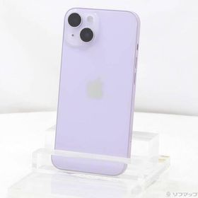 〔中古〕Apple(アップル) iPhone14 128GB パープル MPUY3J／A SIMフリー〔269-ud〕