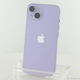 〔中古〕Apple(アップル) iPhone14 128GB パープル MPUY3J／A SIMフリー〔269-ud〕