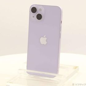 〔中古〕Apple(アップル) iPhone14 128GB パープル MPUY3J／A SIMフリー〔196-ud〕