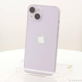 〔中古〕Apple(アップル) iPhone14 128GB パープル MPUY3J／A SIMフリー〔377-ud〕