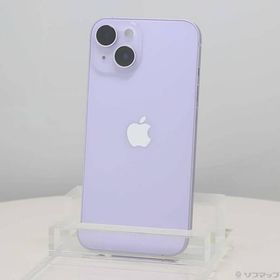 〔中古〕Apple(アップル) iPhone14 128GB パープル MPUY3J／A SIMフリー〔198-ud〕