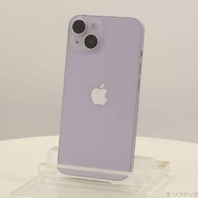 〔中古〕Apple(アップル) iPhone14 128GB パープル MPUY3J／A SIMフリー〔198-ud〕