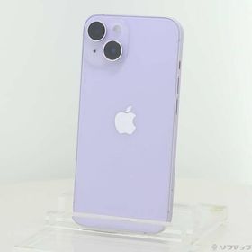 〔中古〕Apple(アップル) iPhone14 128GB パープル MPUY3J／A SIMフリー〔258-ud〕