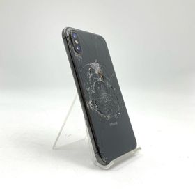 【最速発送】 iPhone X 256GB スペースグレイ docomo SIMフリー 白ロム【難有】 72%