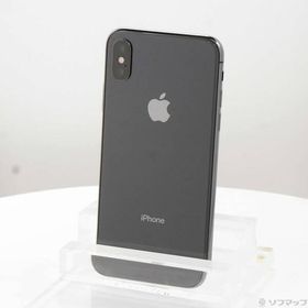 〔中古〕Apple(アップル) iPhoneX 256GB スペースグレイ MQC12J／A SIMフリー〔247-ud〕