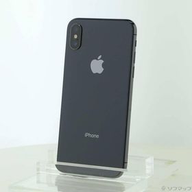 〔中古〕Apple(アップル) iPhoneX 256GB スペースグレイ NQC12J／A SIMフリー〔247-ud〕