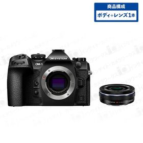 OM SYSTEM OM-1 Mark II ボディ ブラック + オリンパス 標準ズームセット M.ZUIKO DIGITAL ED 14-42mm F3.5-5.6 EZ BLK ミラーレス一眼カメラ オーエム システム