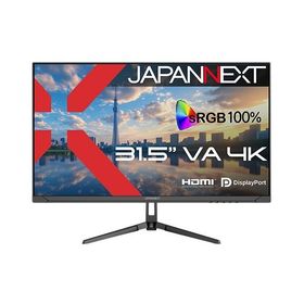 JAPANNEXT 液晶ディスプレイ 31.5型/3840×2160/HDMI×2、DP×1/スピーカー有/2年保証 ブラック JN-V315U2 1点