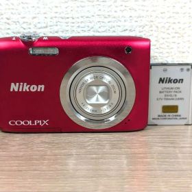 【動作良好・やや難アリ品】Nikon ニコン COOLPIX A100 レッド
