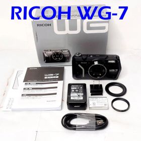 RICOH WG-7 ブラック 防水耐衝撃デジタルカメラ 2000万画素 4K動画 GPS マクロ撮影 元箱付 動作品