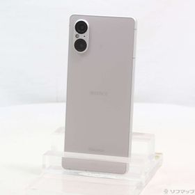 (中古)SONY Xperia 5 V 128GB プラチナシルバー SO-53D docomo SIMフリー(377-ud)
