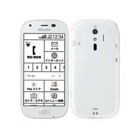 【目覚まし時計専用】☆Bランク☆ Docomo らくらくスマートフォン４ F-04J ホワイト 本体 ワンセグチューナーあり---送料無料3022