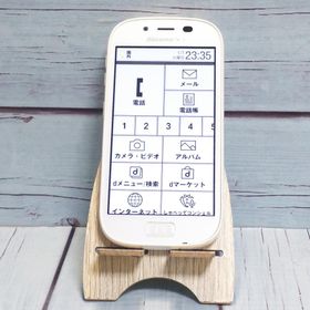 富士通 らくらくスマートフォン3 F-06F docomo ホワイト 本体 白ロム B681360