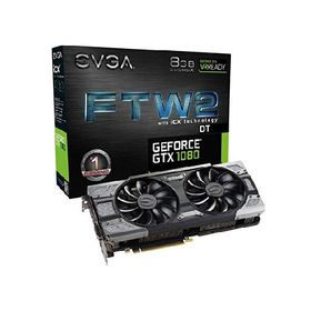 【並行輸入品】 EVGA GeForce GTX 1080 FTW2 DT Gaming 8GB GDDR5X iCX - 9 Thermal Sensors ＆ RGB G/P/M Graphic Cards (08G-P4-6684-KR)