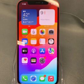 美品 国内版 SIMフリー iPhone12 64GB レッド色