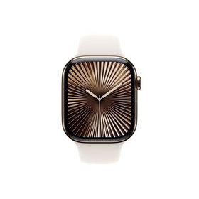 アップル Apple Watch10 46mm ゴールドチタニウム スターライトスポーツバンド GPS + Cellular MWYX3J/A
