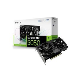 【並行輸入品】 PNY NVIDIA GeForce RTX 5050 デュアルファン、グラフィックスカード (8GB GDDR6、128ビット、SFF-Ready、PCIe 5.0、HDMI/DP 2.1、2スロット、NV