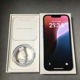 美品 Appleストア版 SIMフリー iPhone13 128GB ブルー