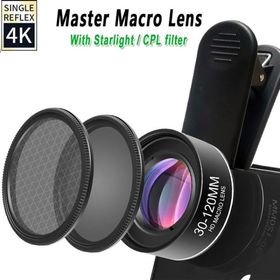 Professional Phone Lens kit 10x Macro Lens Shooting 3-12cm CPL+Star Filter