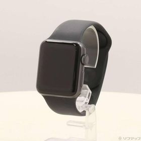 〔中古〕Apple(アップル) Apple Watch Series 3 GPS 38mm スペースグレイアルミニウムケース ブラックスポーツバンド〔247-ud〕