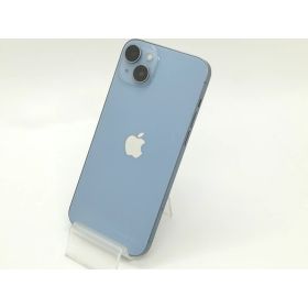 【中古】Apple au 【SIMフリー】 iPhone 14 Plus 128GB ブルー MQ4H3J/A【静岡】保証期間1ヶ月【ランクC】