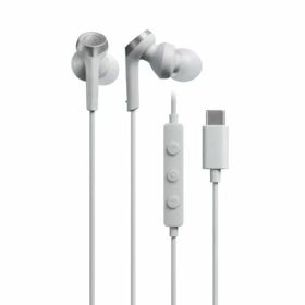 オーディオテクニカ ATH-CKS330C WH イヤホン 有線 1.2m マイク付き USB Type-C 重低音 カナル型 PC Windows Mac Android ホワイト