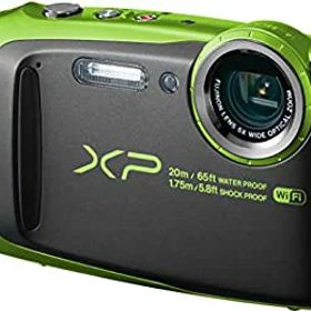【中古】(非常に良い)FUJIFILM デジタルカメラ XP120 ライム 防水 FX-XP120LM
