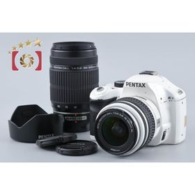 【中古】PENTAX ペンタックス K-x ダブルズームレンズキット ホワイト