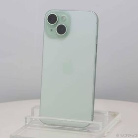 〔中古〕Apple(アップル) iPhone15 128GB グリーン MTMM3J／A SIMフリー〔262-ud〕