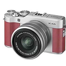 【中古】(非常に良い)FUJIFILM ミラーレス一眼カメラ X-A5レンズキット ピンク X-A5LK-P