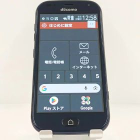 らくらくスマートフォン F-42A ドコモ ネイビー 送料無料 本体 c20566 【中古】
