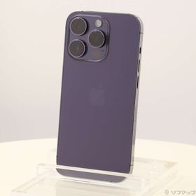 (中古)Apple iPhone14 Pro 256GB ディープパープル MQ1E3J/A SIMフリー(371-ud)