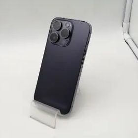 【中古】Apple 国内版 【SIMフリー】 iPhone 14 Pro 256GB ディープパープル MQ1E3J/A【OSU301】保証期間１ヶ月【ランクC】