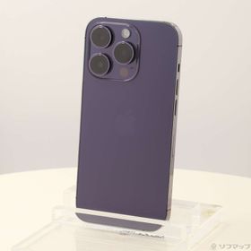 (中古)Apple iPhone14 Pro 256GB ディープパープル MQ1E3J/A SIMフリー(295-ud)