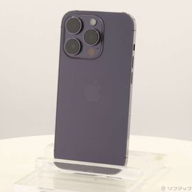 (中古)Apple iPhone14 Pro 256GB ディープパープル MQ1E3J/A SIMフリー(377-ud)