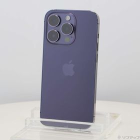 (中古)Apple iPhone14 Pro 256GB ディープパープル MQ1E3J/A SIMフリー(262-ud)