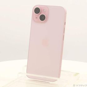 〔中古〕Apple(アップル) iPhone15 128GB ピンク MTMJ3J／A SIMフリー〔297-ud〕